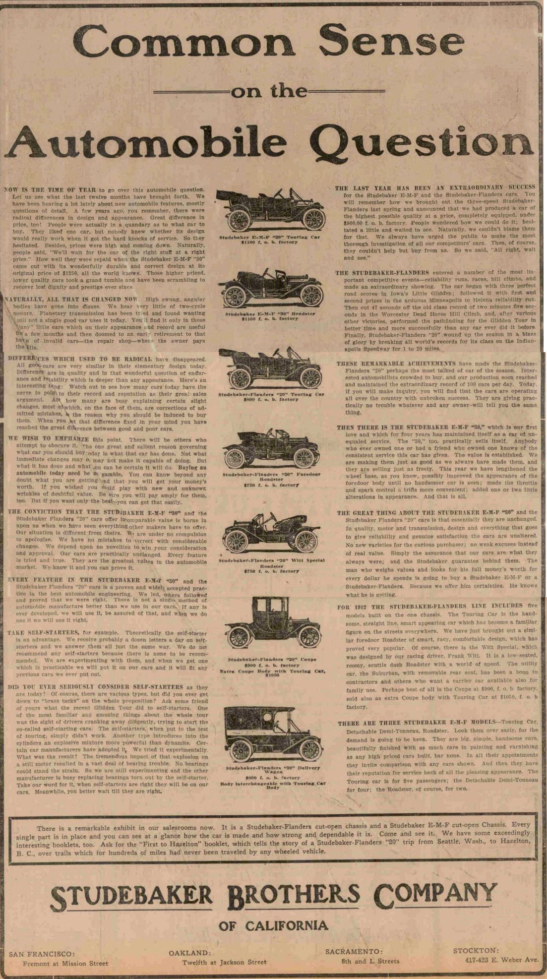 1912 Studebaker Auto Advertising